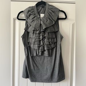 Grey dressy tank blouse from Ralph Lauren Black Label.